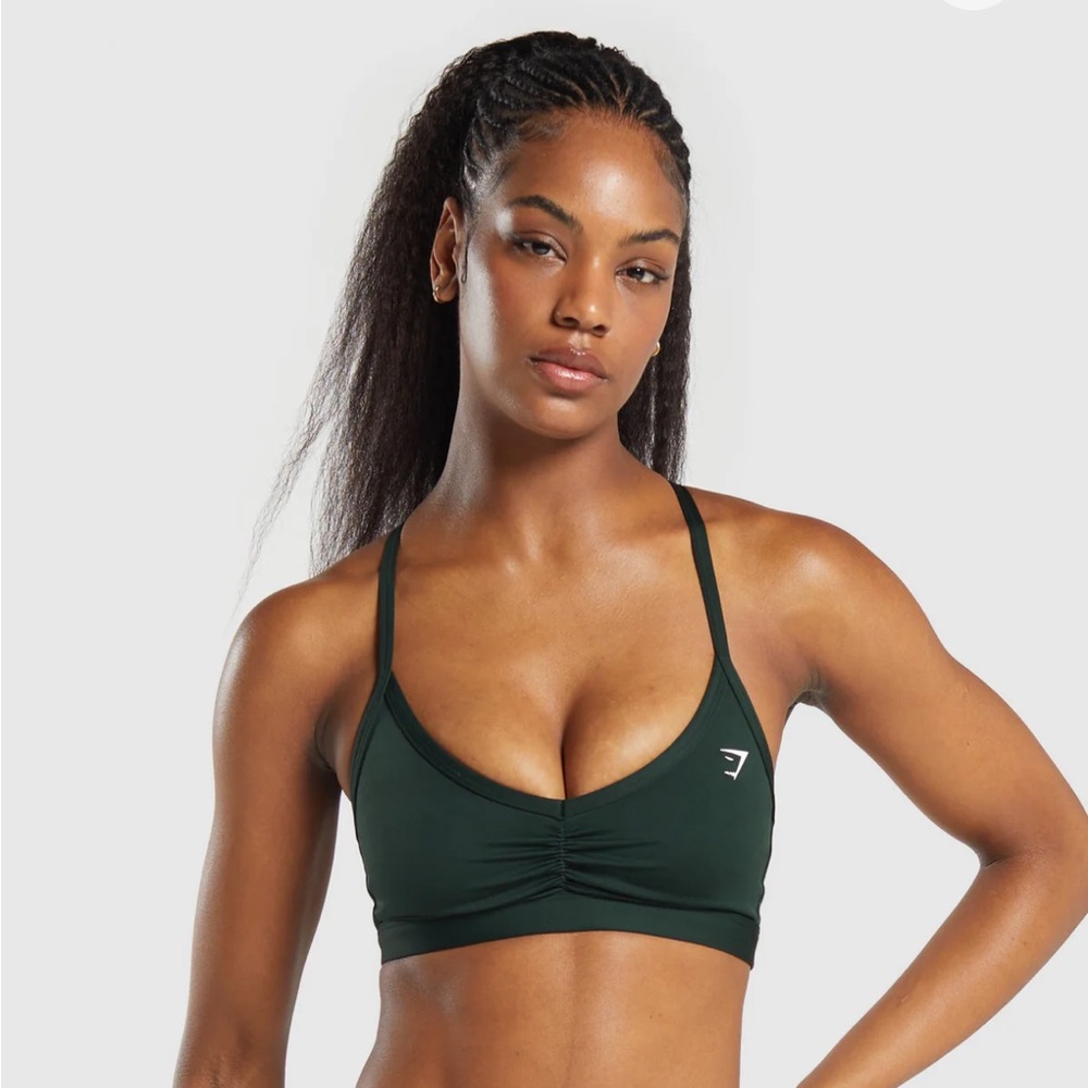 Gymshark Deep Forest Green Strappy Sports Bra